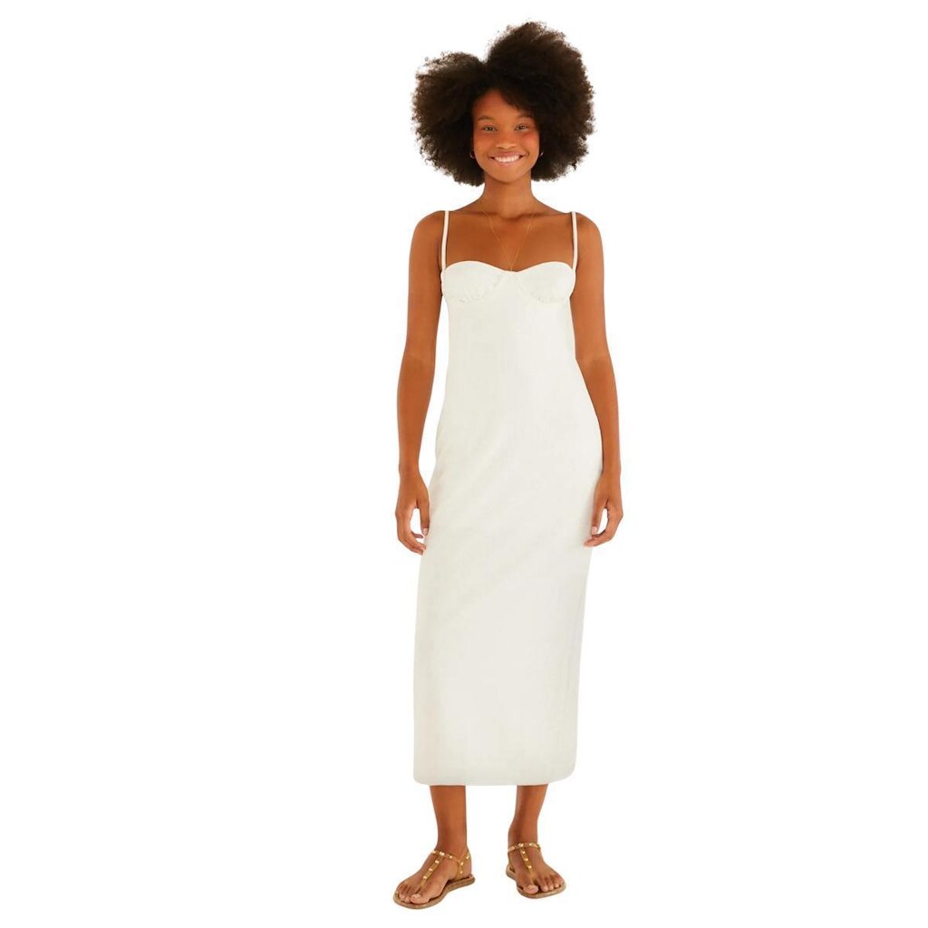 Vestido Midi Farm Rio Jacquard Concha