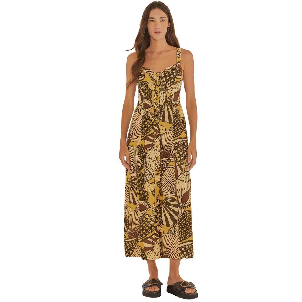 Vestido Midi Farm Rio Mistura de Caju