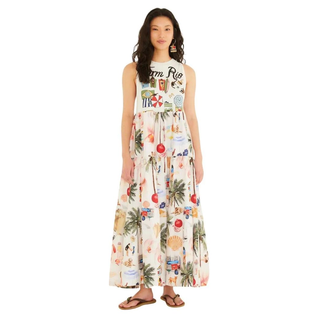 Vestido Midi Farm Rio Praia Carioca