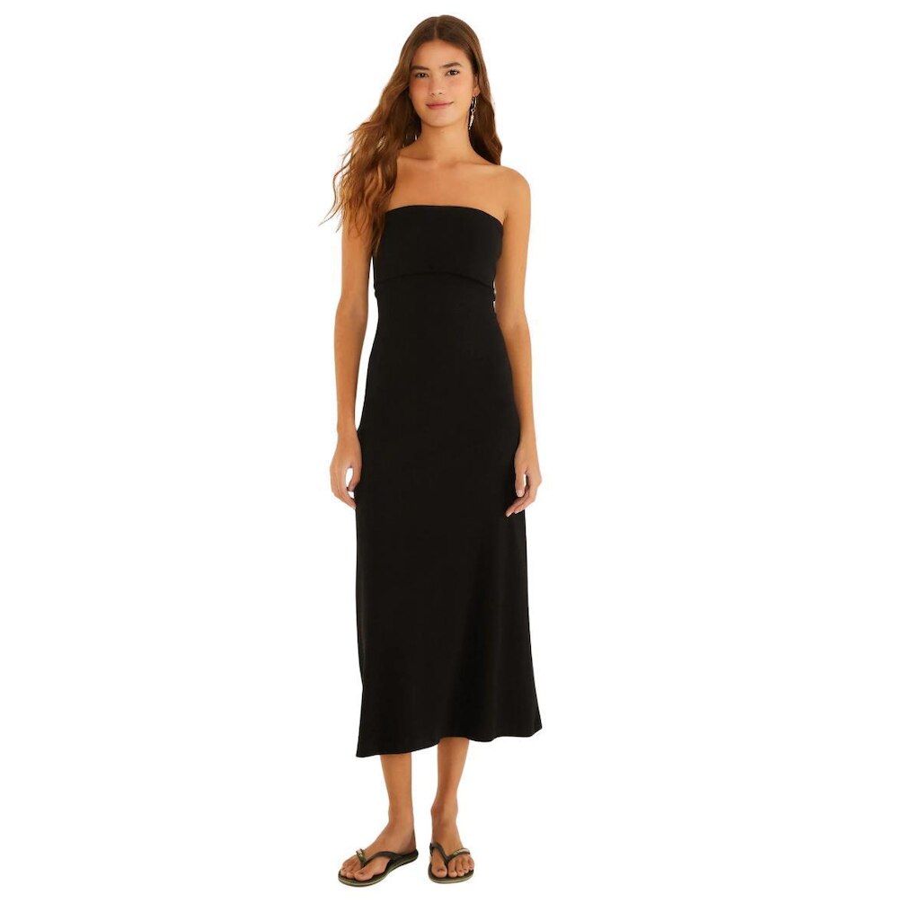 Vestido Midi Farm Rio Vira Sem Alça