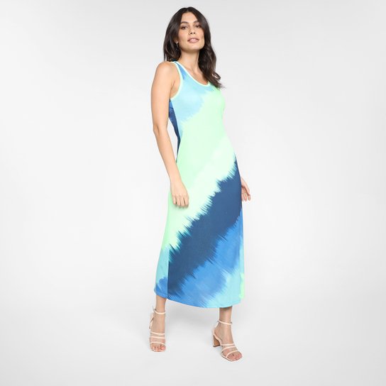 Vestido Midi Lança Perfume Feminino - Azul Menor preço em Vestido Midi Lança Perfume Feminino - Azul