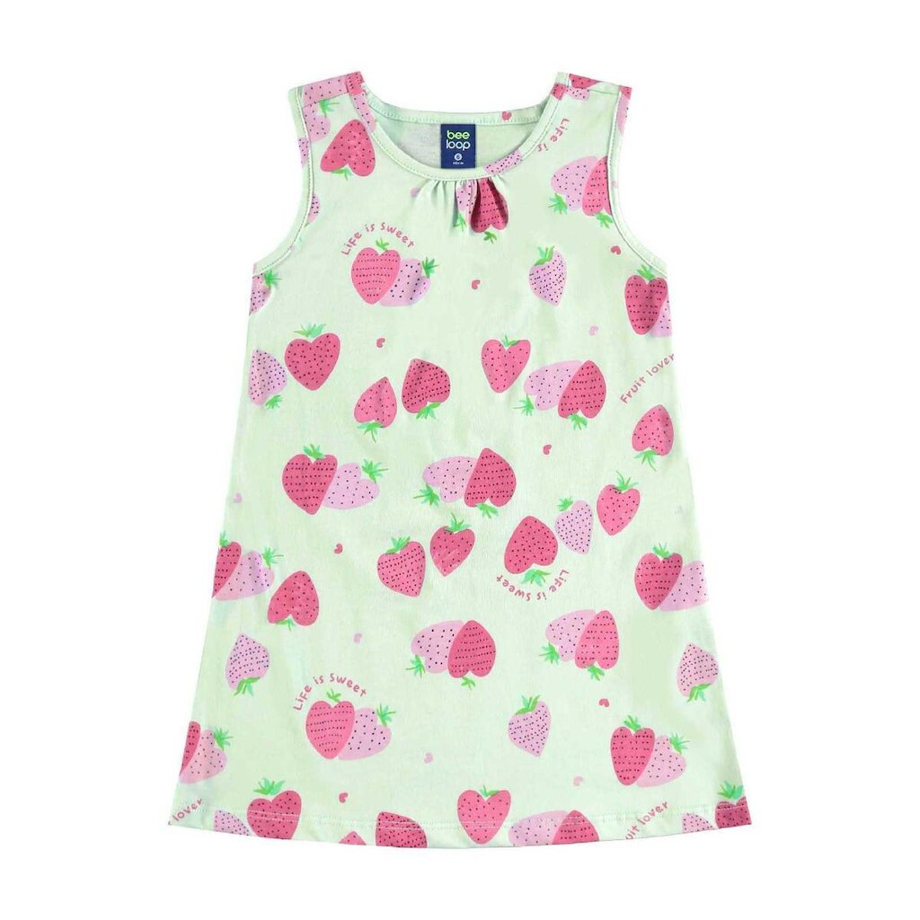 Vestido Morangos Infantil Bee Loop