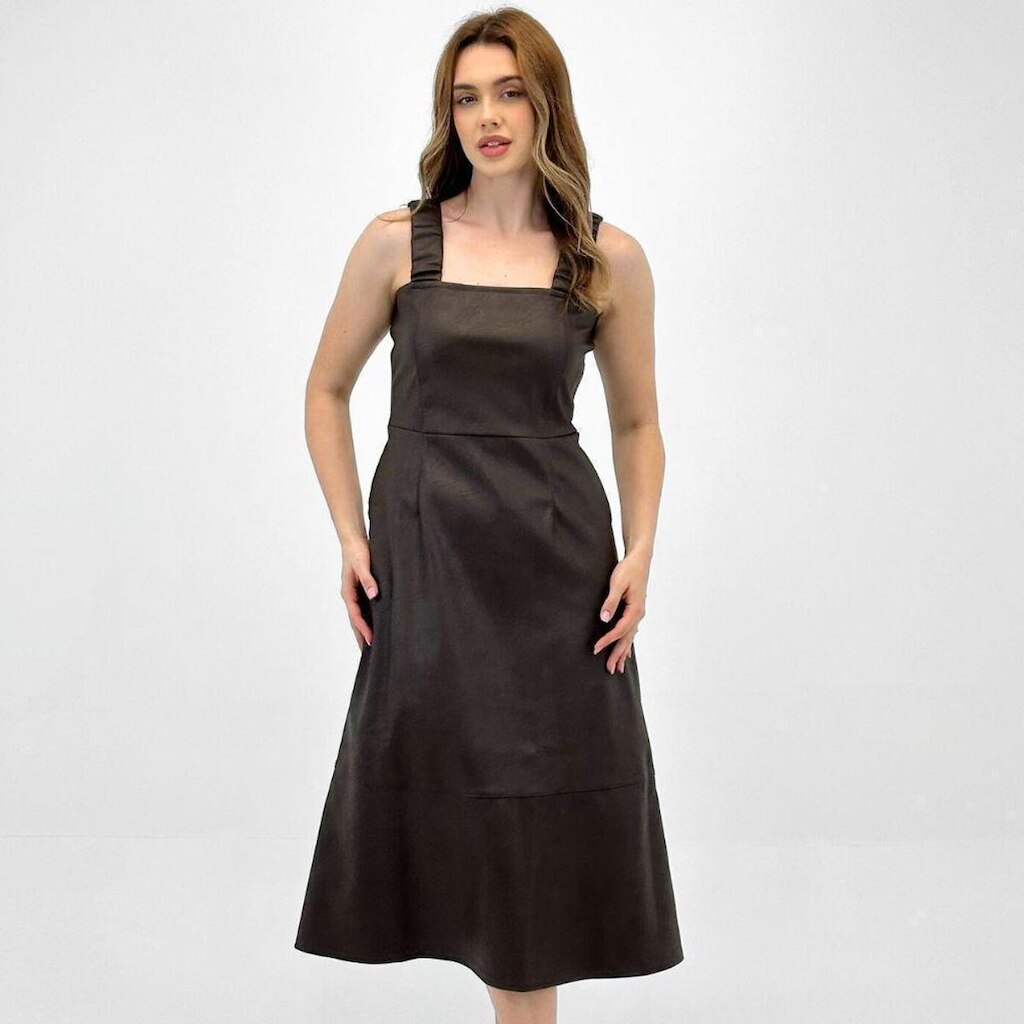 Vestido Pacific Blue Midi Alça Feminino