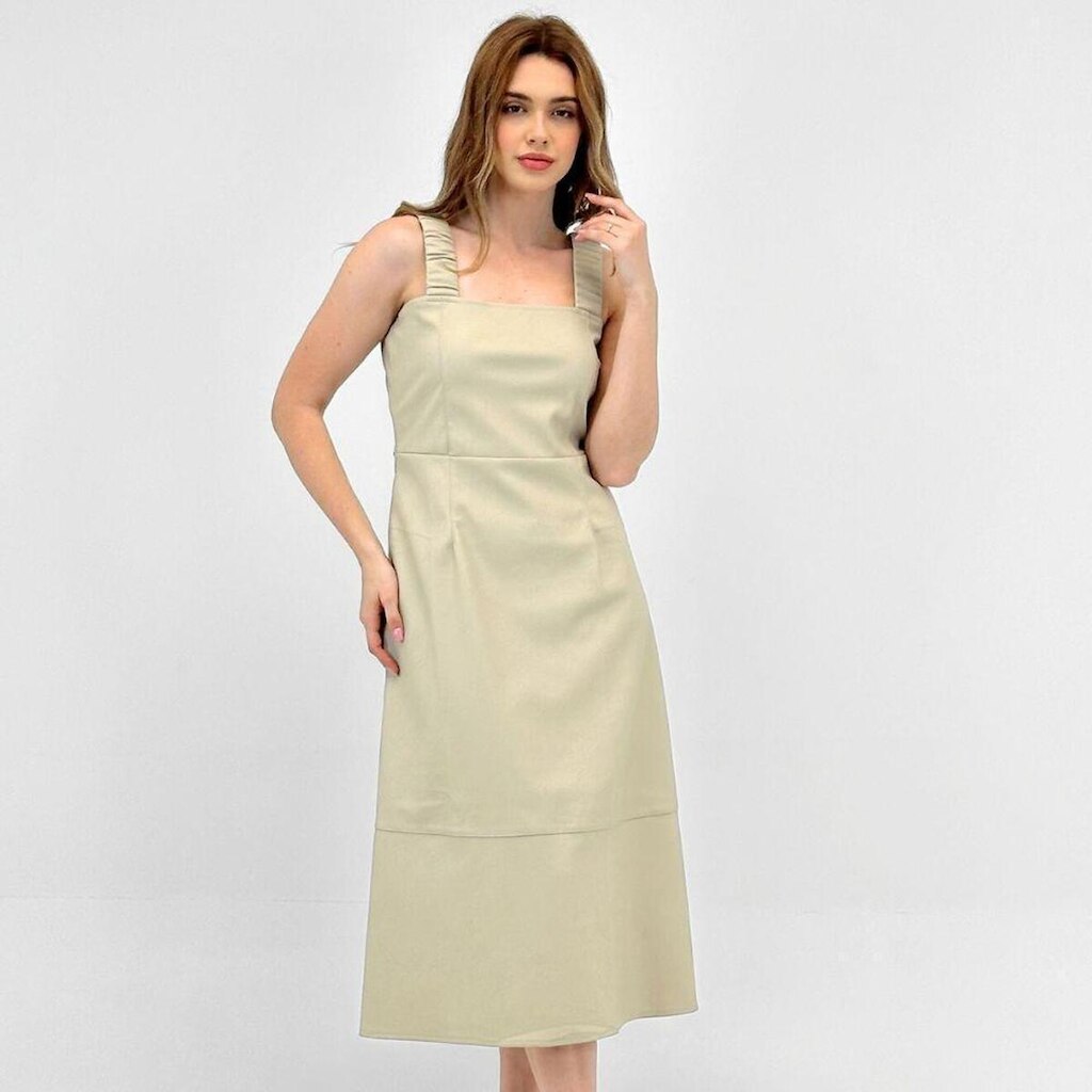Vestido Pacific Blue Midi Alça Feminino