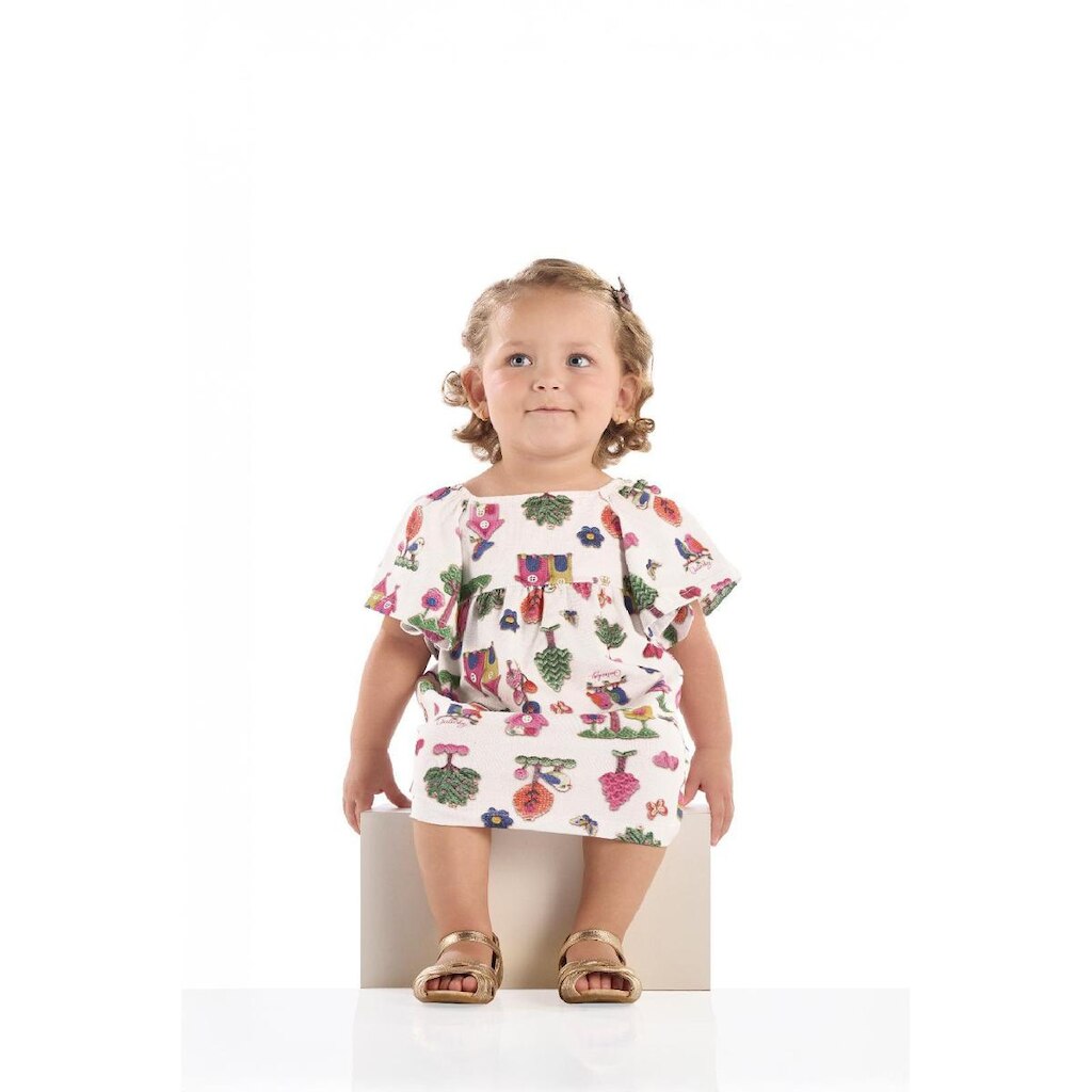Vestido para Bebê em Cotton Quimby