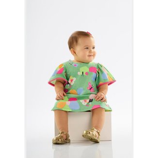 Vestido para Bebê em Meia Malha Up Baby
