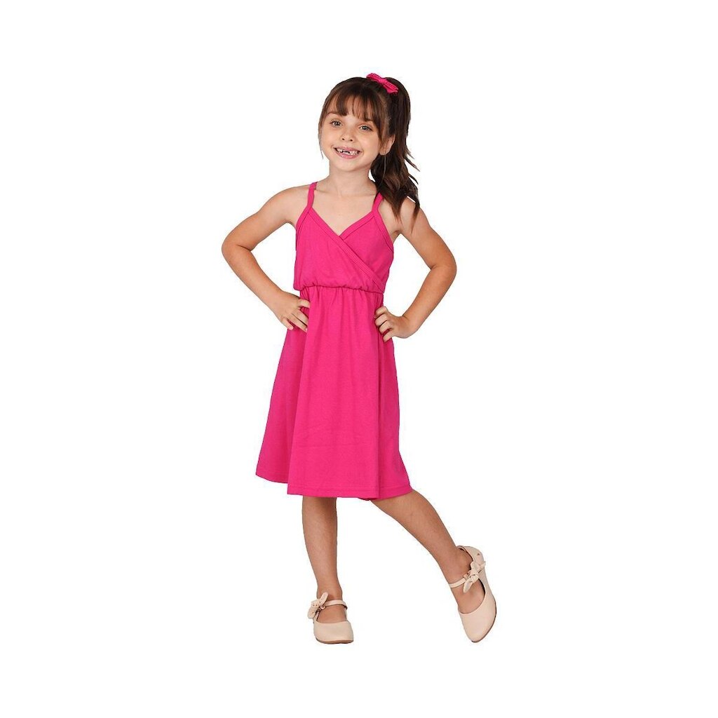 Vestido Pink com Alças - Big Bless
