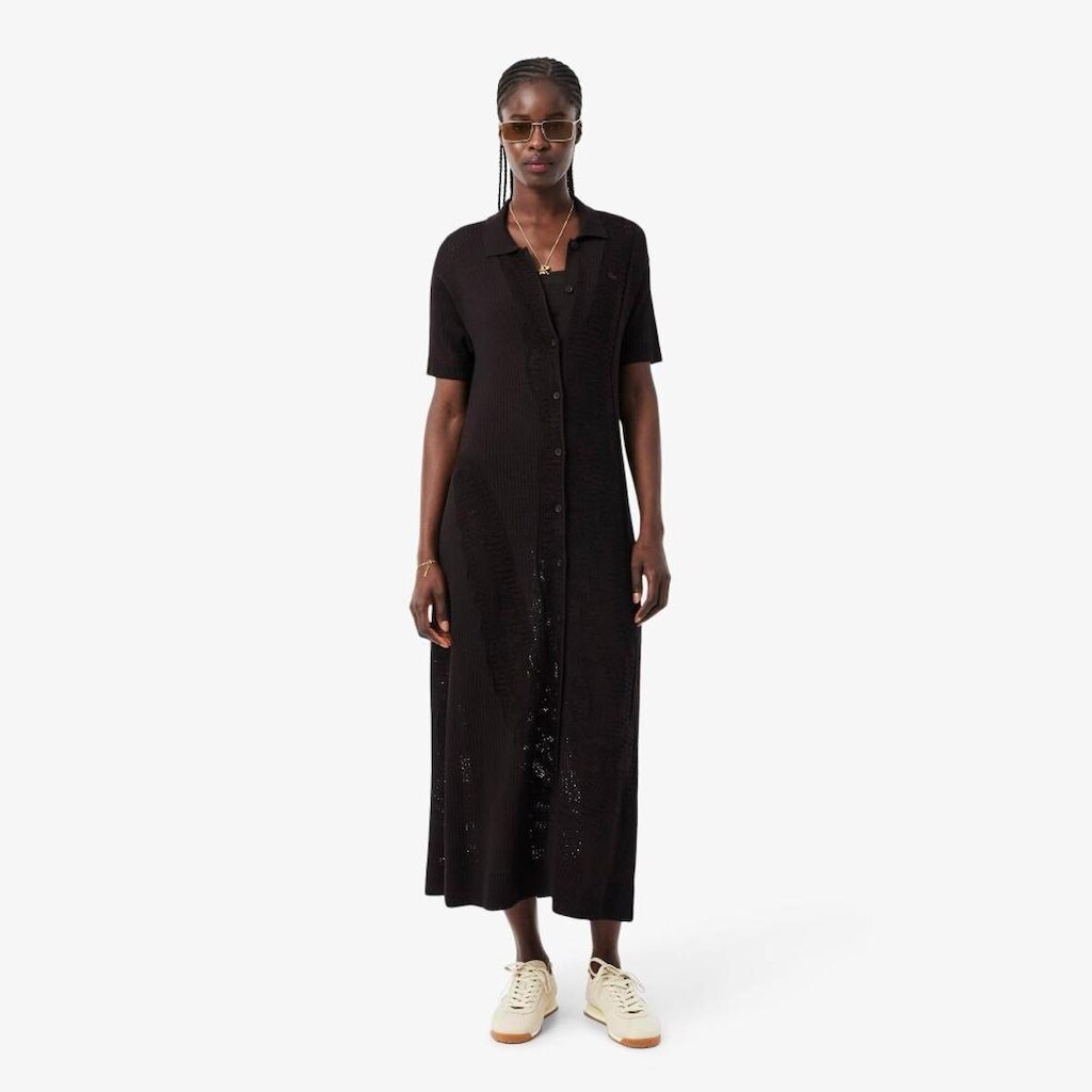 Vestido Polo Lacoste Em Crochê Feminino