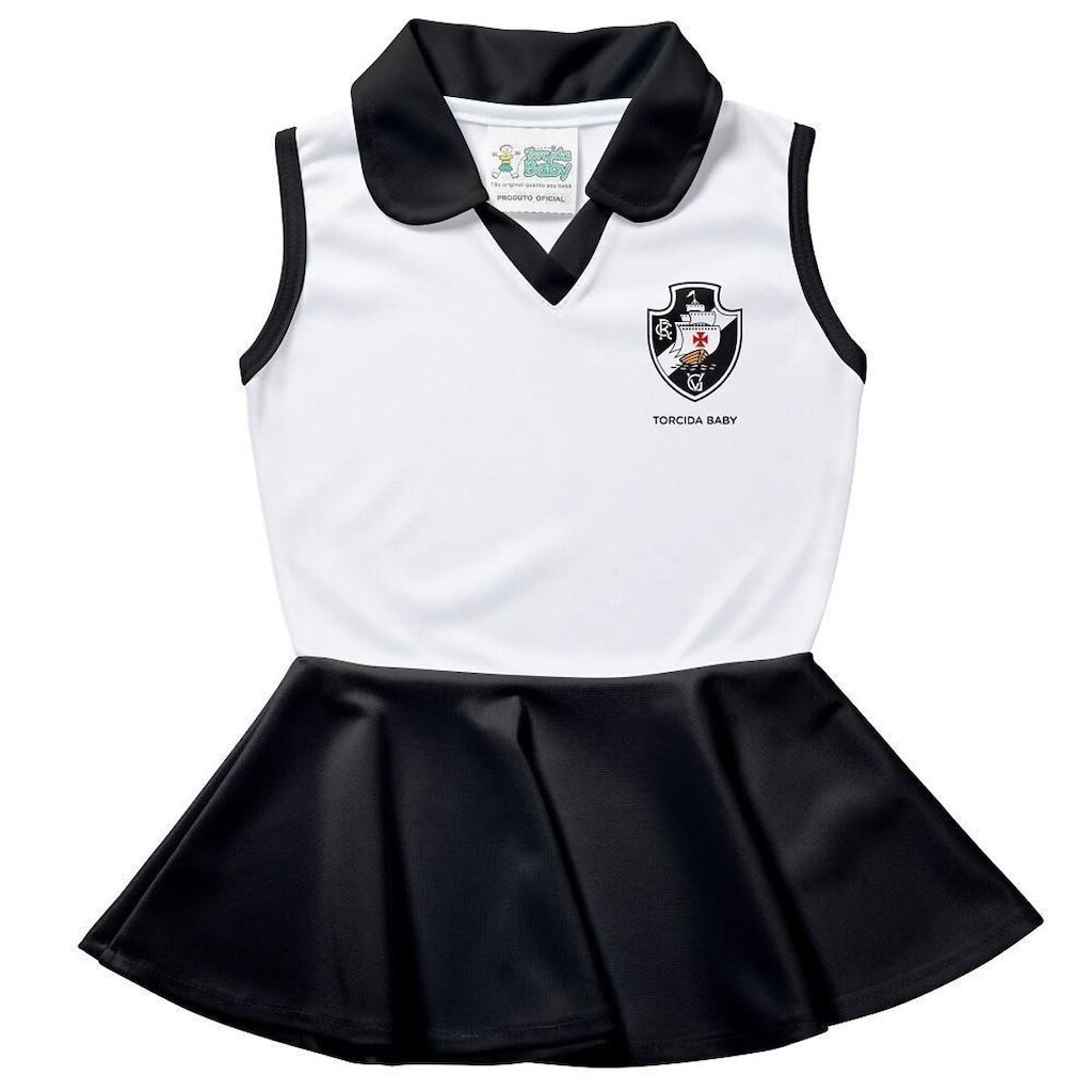 Vestido Polo Torcida Baby Vasco 048 Infantil