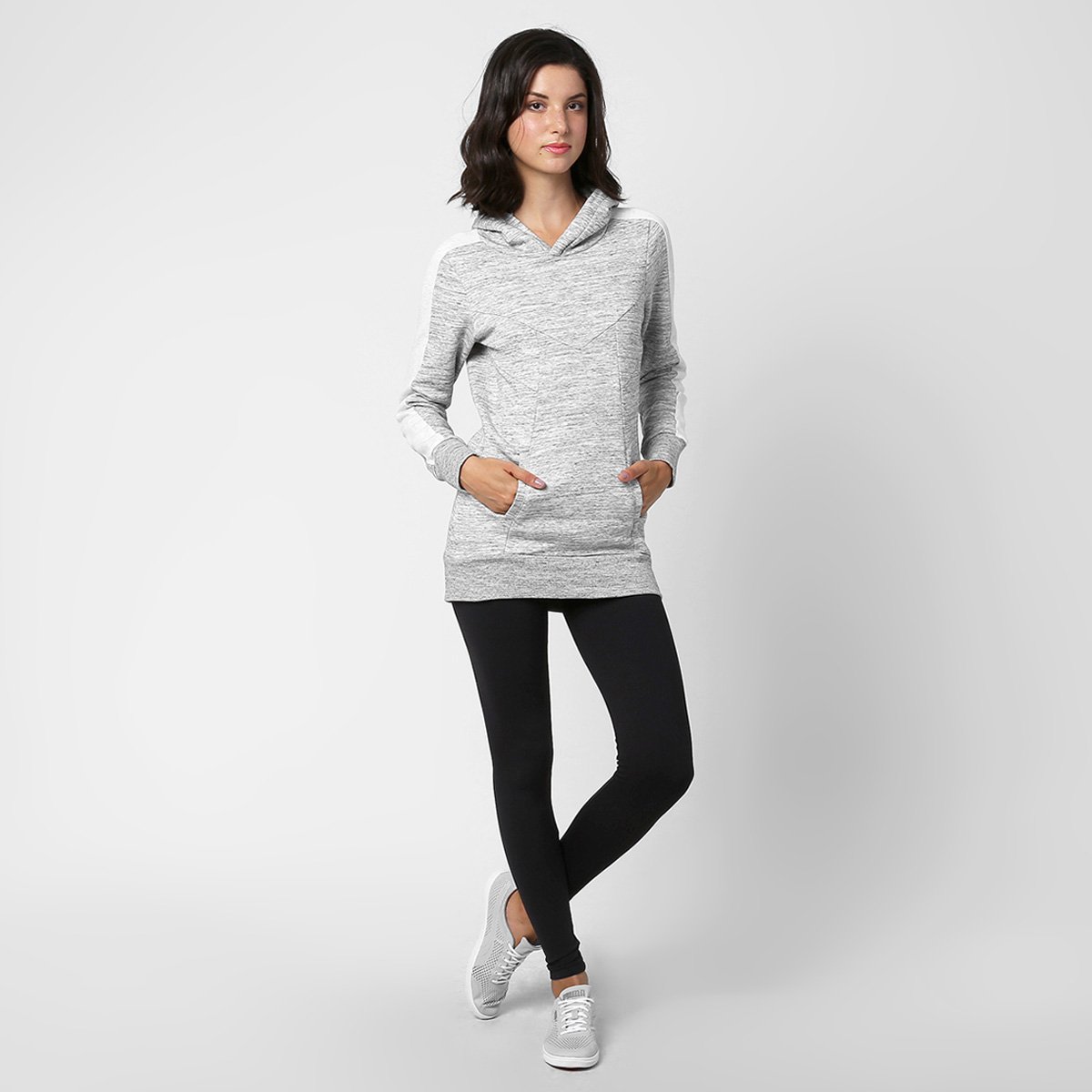 Vestido Puma Sweat Cinza Netshoes