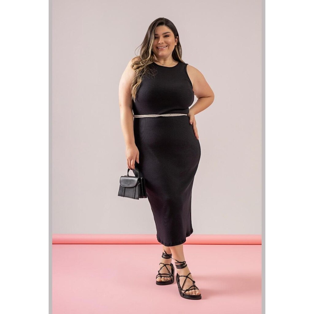 Vestido Regata Básico em Ribaninha Just Basic