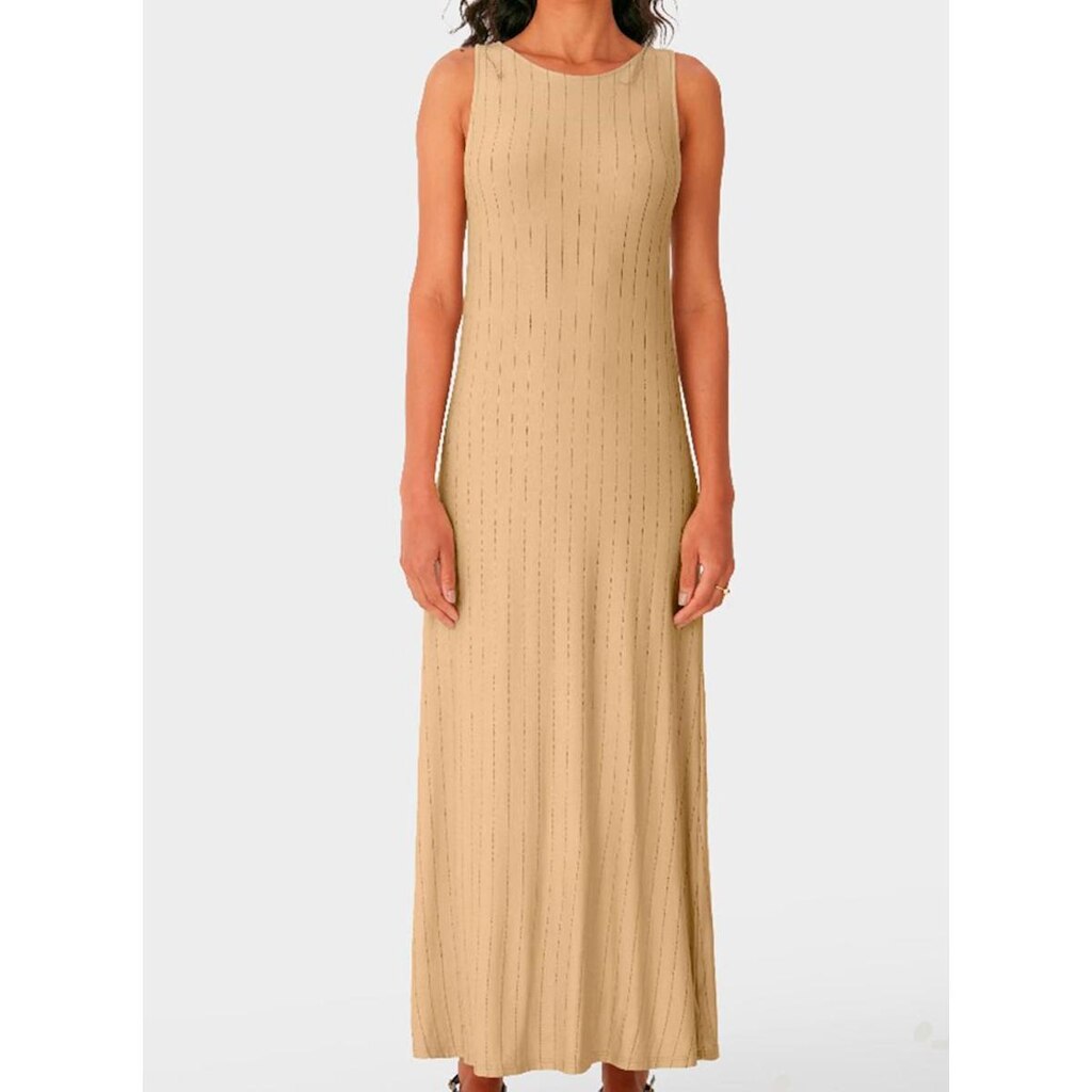 Vestido Regata Midi Malwee 1000129581 Feminino Texturizado Viscose T. P/XGG