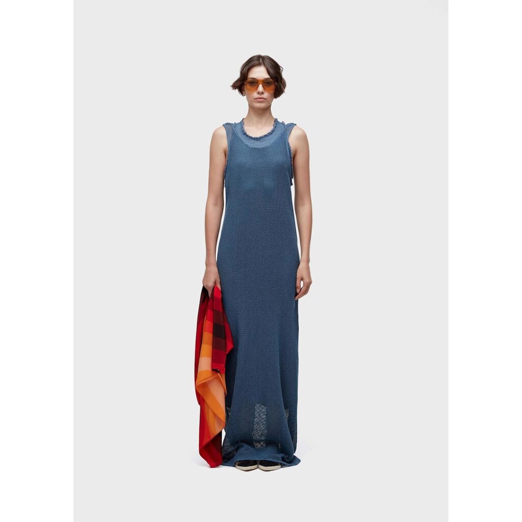 Vestido regata mixed fabrics OSKLEN