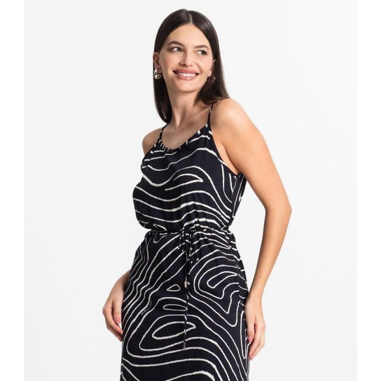 Vestido Select Midi Estampado Feminino
