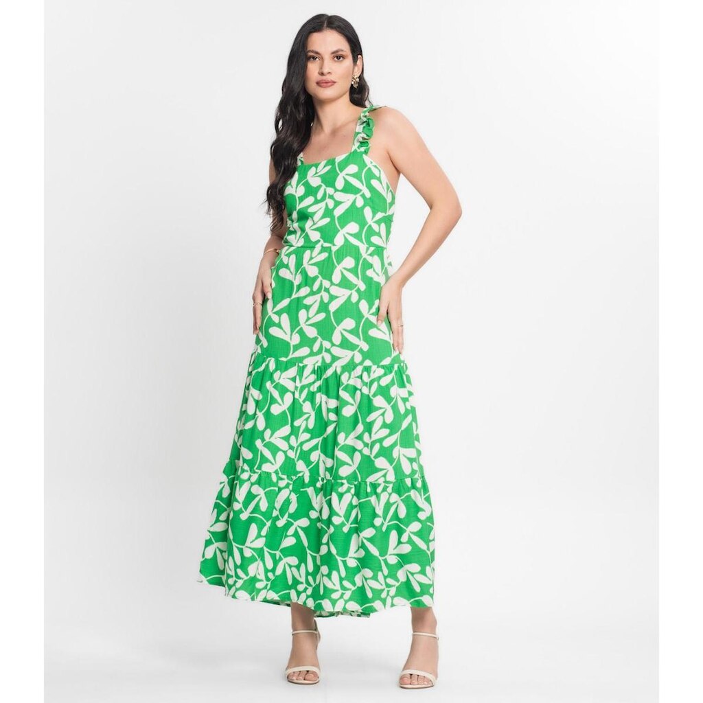 Vestido Select Midi Estampado Feminino