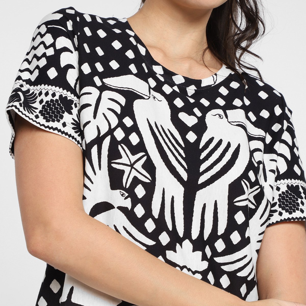 Vestido T-Shirt Farm Lenço Dia E Noite Feminino Estampado Netshoes