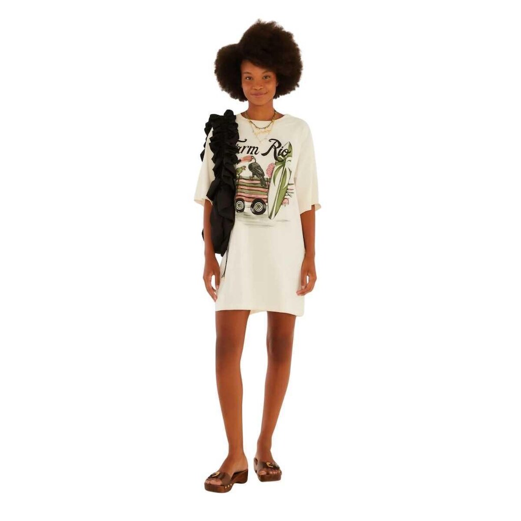 Vestido T-Shirt Farm Rio Pilha De Pranchas
