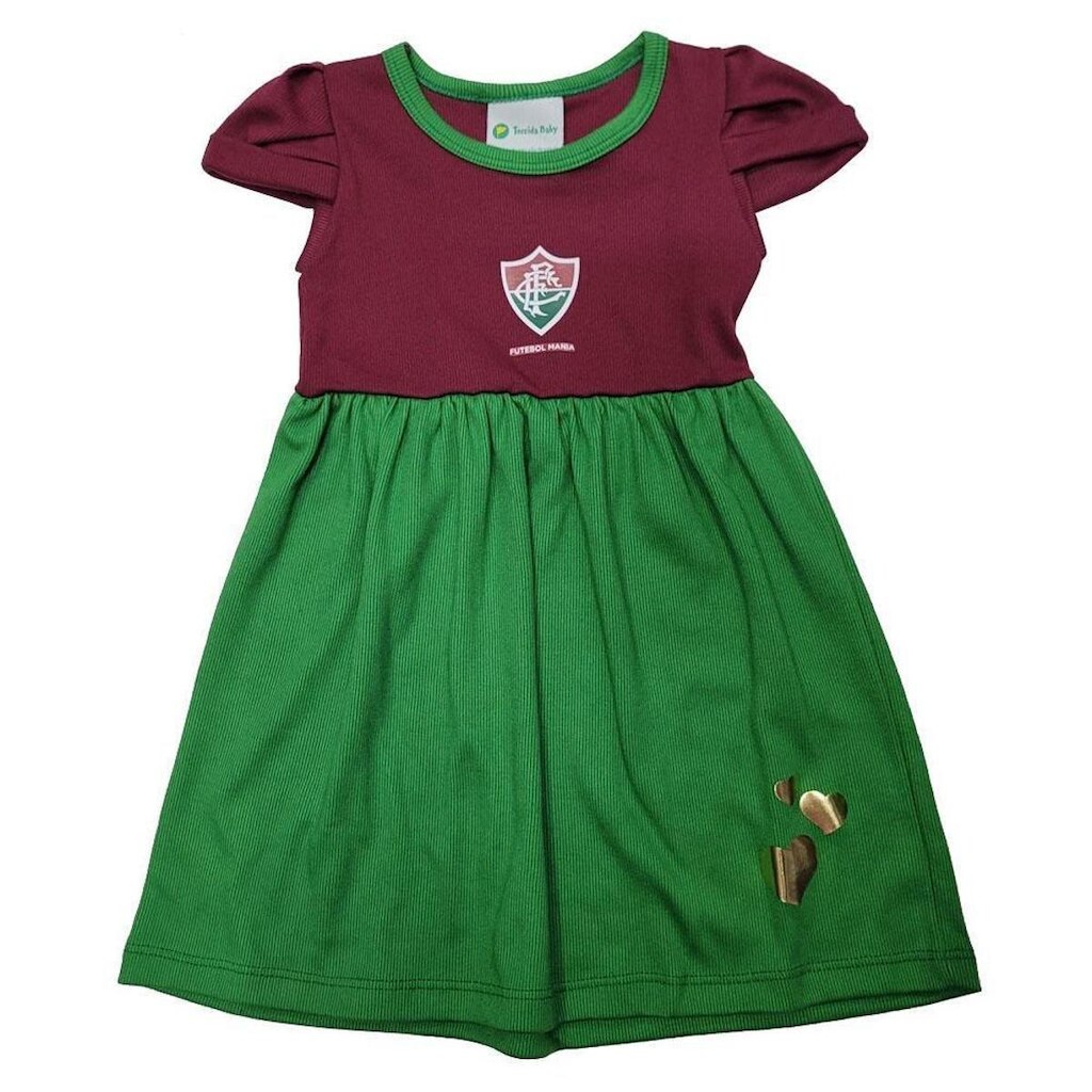 Vestido Torcida Baby Fluminense Canelado 274C Infantil