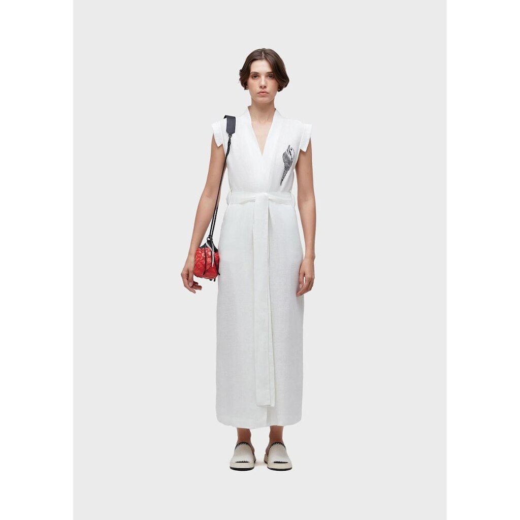 Vestido transpasse concha duo OSKLEN