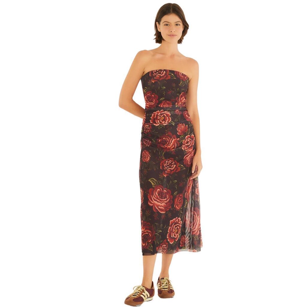 Vestido Tule Farm Rio Flor Rosália
