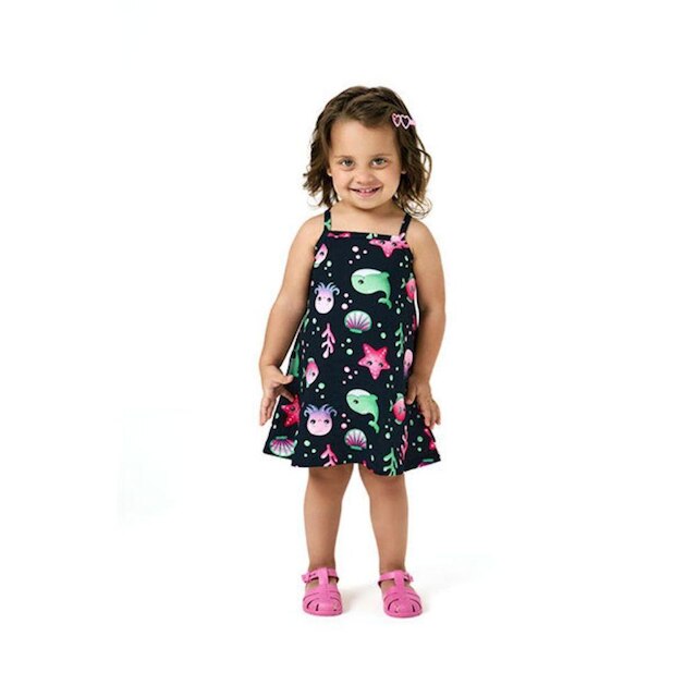 Vestido verão infantil menina Kyly Ref 1000973