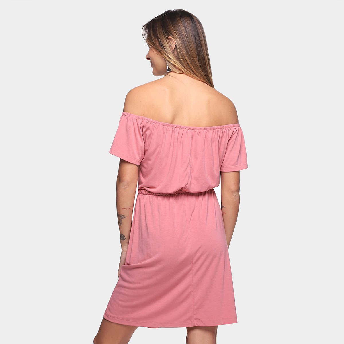 Vestido Volare Curto Ombro A Ombro Estilo Cigana - 1