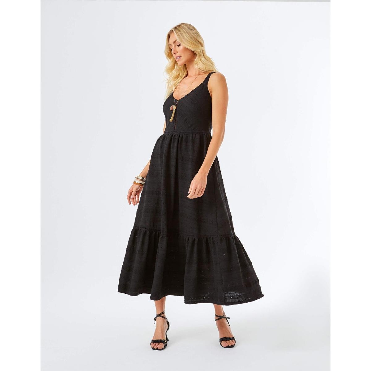 Vestido Zinzane Feminino Marias Laise Preto M PRETO Preto