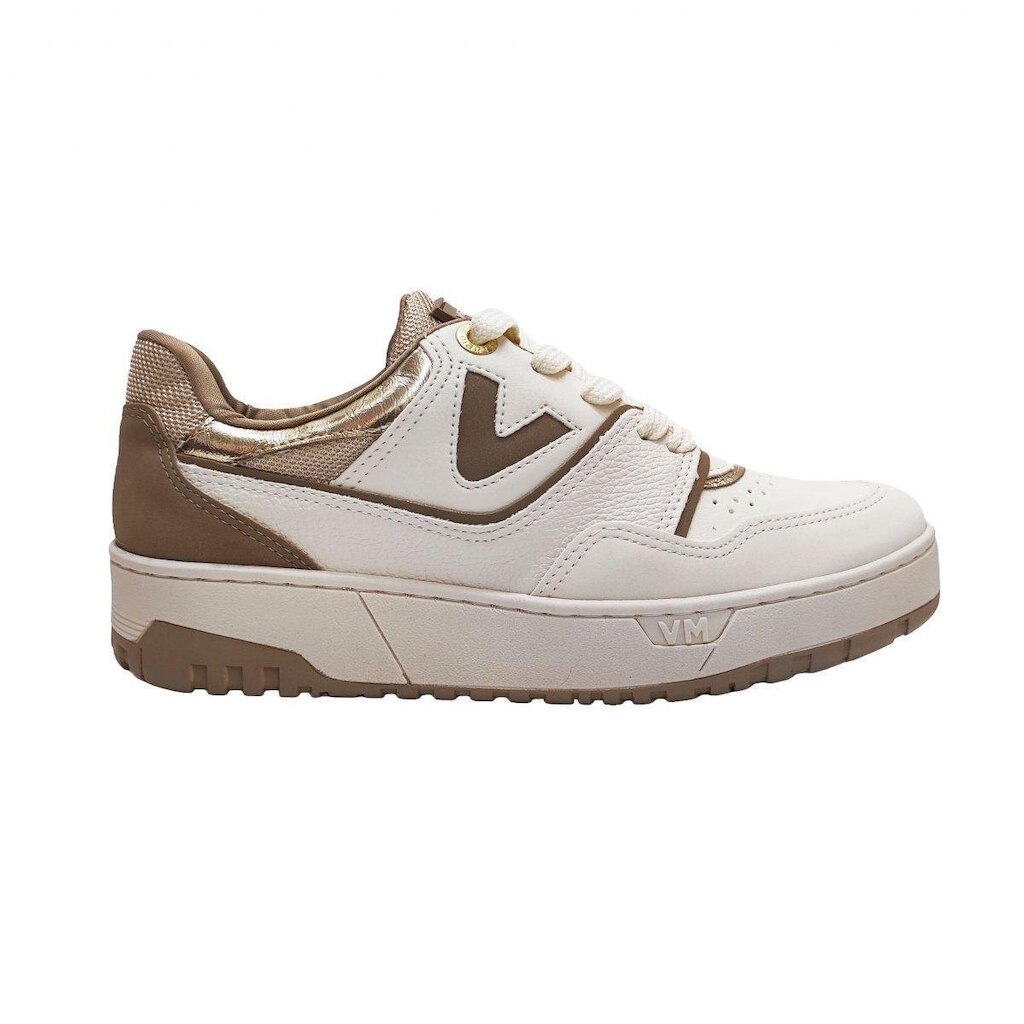 Via Marte Tênis Casual Via Marte Feminino 027-049-02 NBK PTO/BCO/PRATA 36