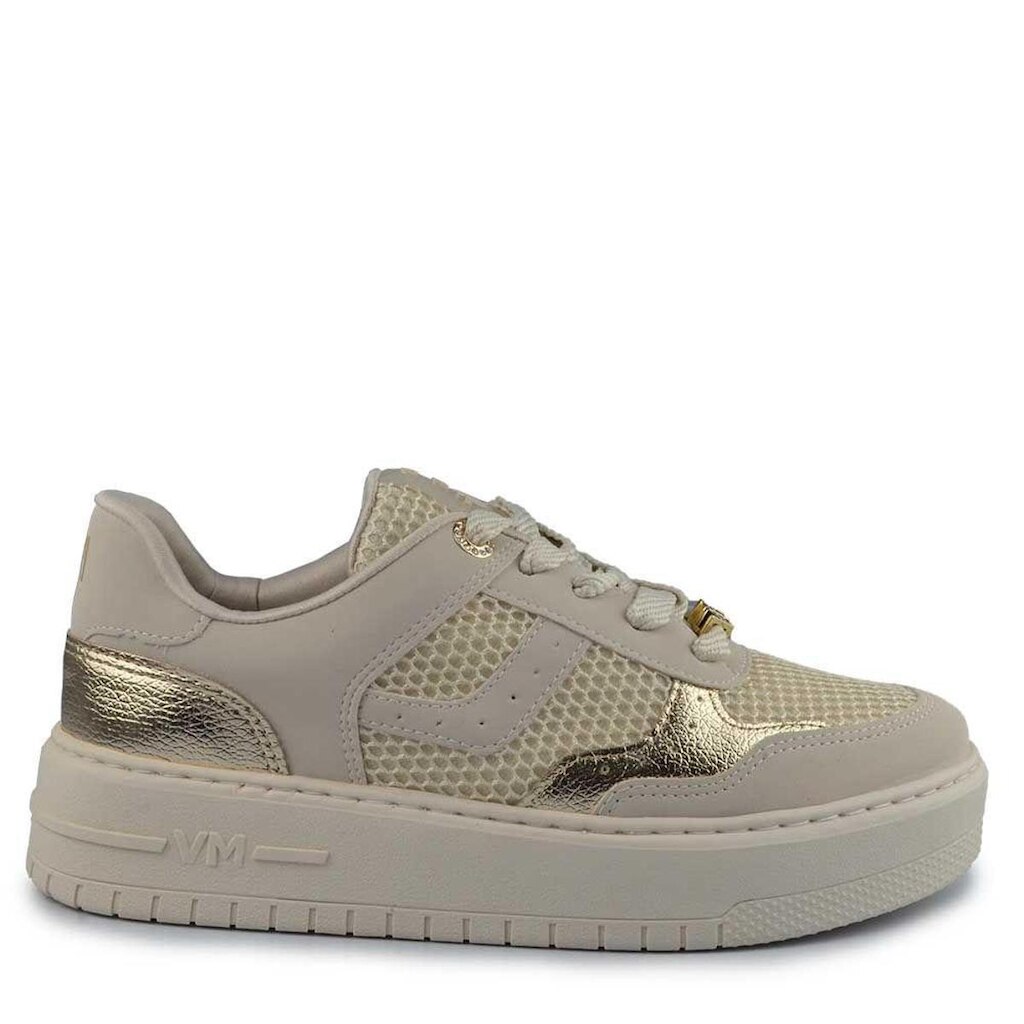Via Marte Tênis Casual Via Marte Feminino 239-012-08 NP BEGE/PINOLI/GOLD 35