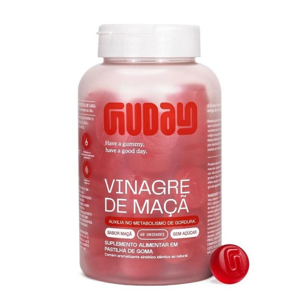 Vinagre de Maçã com Vitamina B12 em Gummies Guday Suplemento 60 Gomas