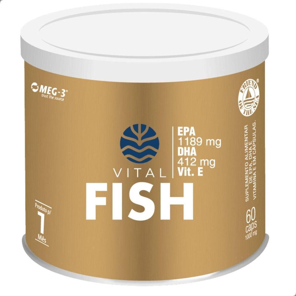 Vital Fish Suplemento 60 Cápsulas de 1000mg Vital Atman