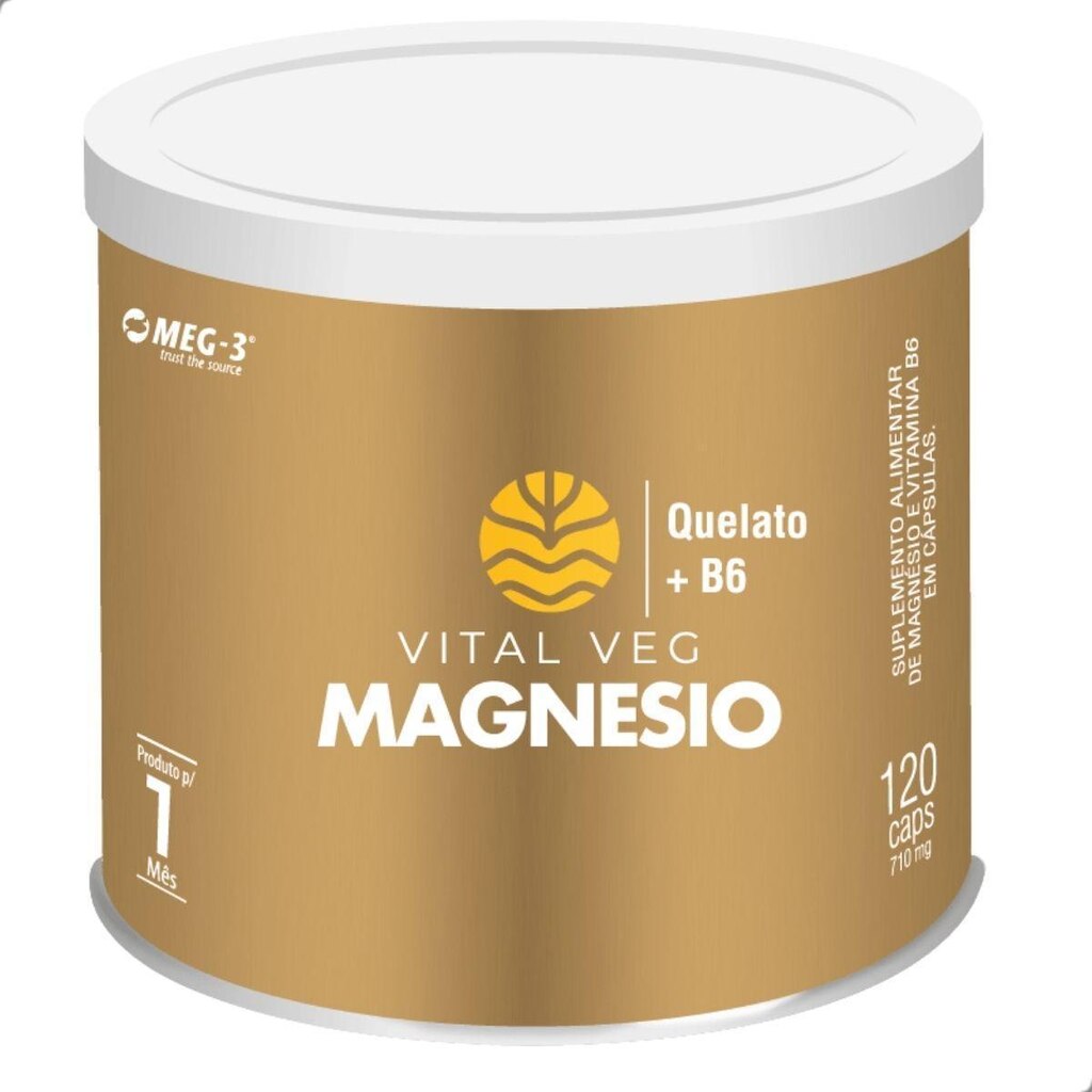Vital Veg Magnésio 120 Cápsulas Vitamínico Vital Atman