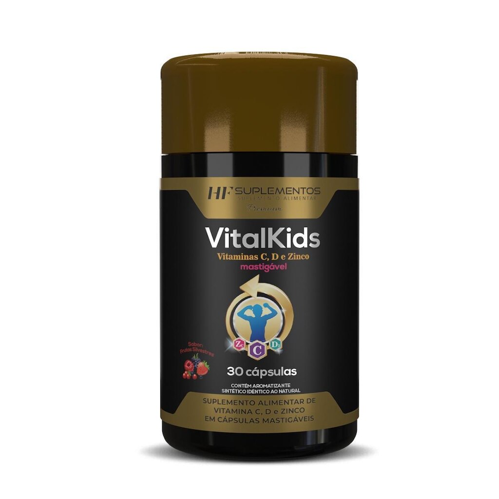 VITALKIDS VITAMINA C D ZINCO 30CAPS MASTIGAVEL HF SUPLEMENTOS