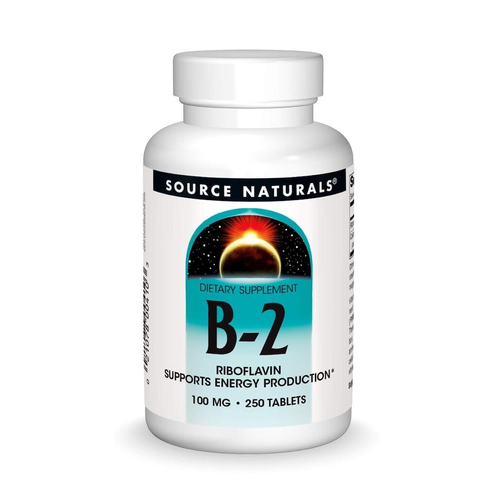 Vitamina B-2 Riboflavina 100 mg 250 comprimidos | Source Naturals