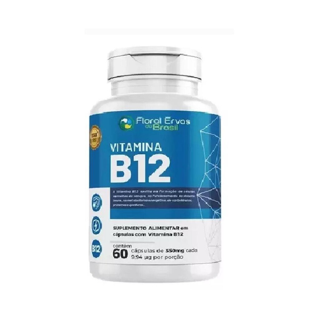 Vitamina B12 Metilcobalamina 350mg 60 cps Floral Ervas