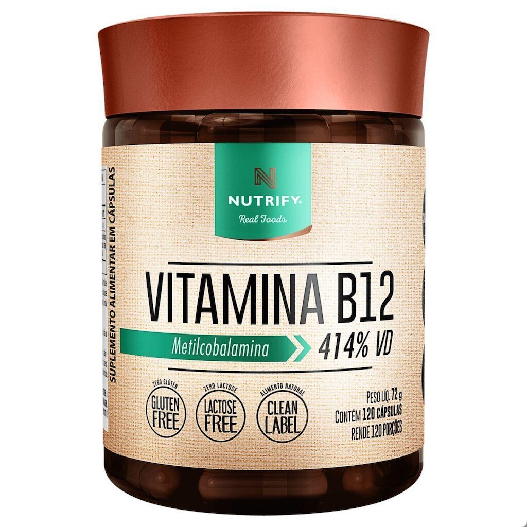 Vitamina B12 Metilcobalamina 414% VD 120 Capsulas Nutrify