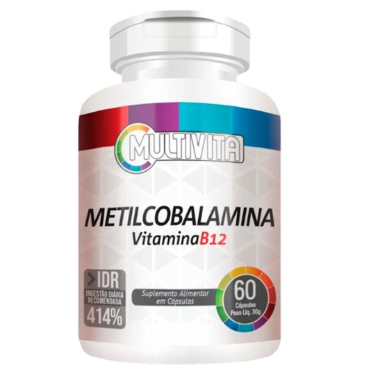 Vitamina B12 Metilcobalamina 500mg 60 Capsulas - Multivita Menor preço em Vitamina B12 Metilcobalamina 500mg 60 Capsulas - Multivita