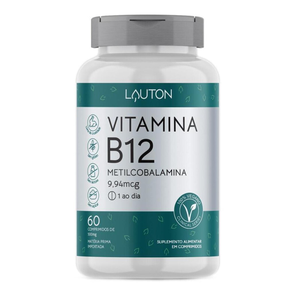 Vitamina B12 Metilcobalamina 9,94mcg 60 Comprimidos - Lauton
