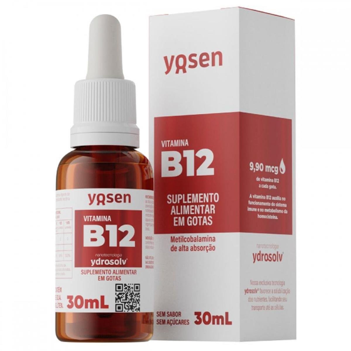 Vitamina B12 Suplemento Alimentar De 30ml Ydrosolv Vermelho Netshoes