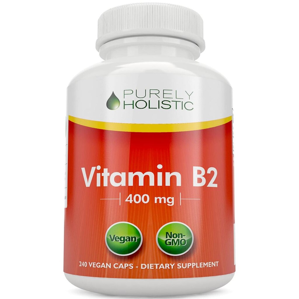 Vitamina B2 Riboflavina 400 mg 240 cápsulas veganas - puramente holísticas