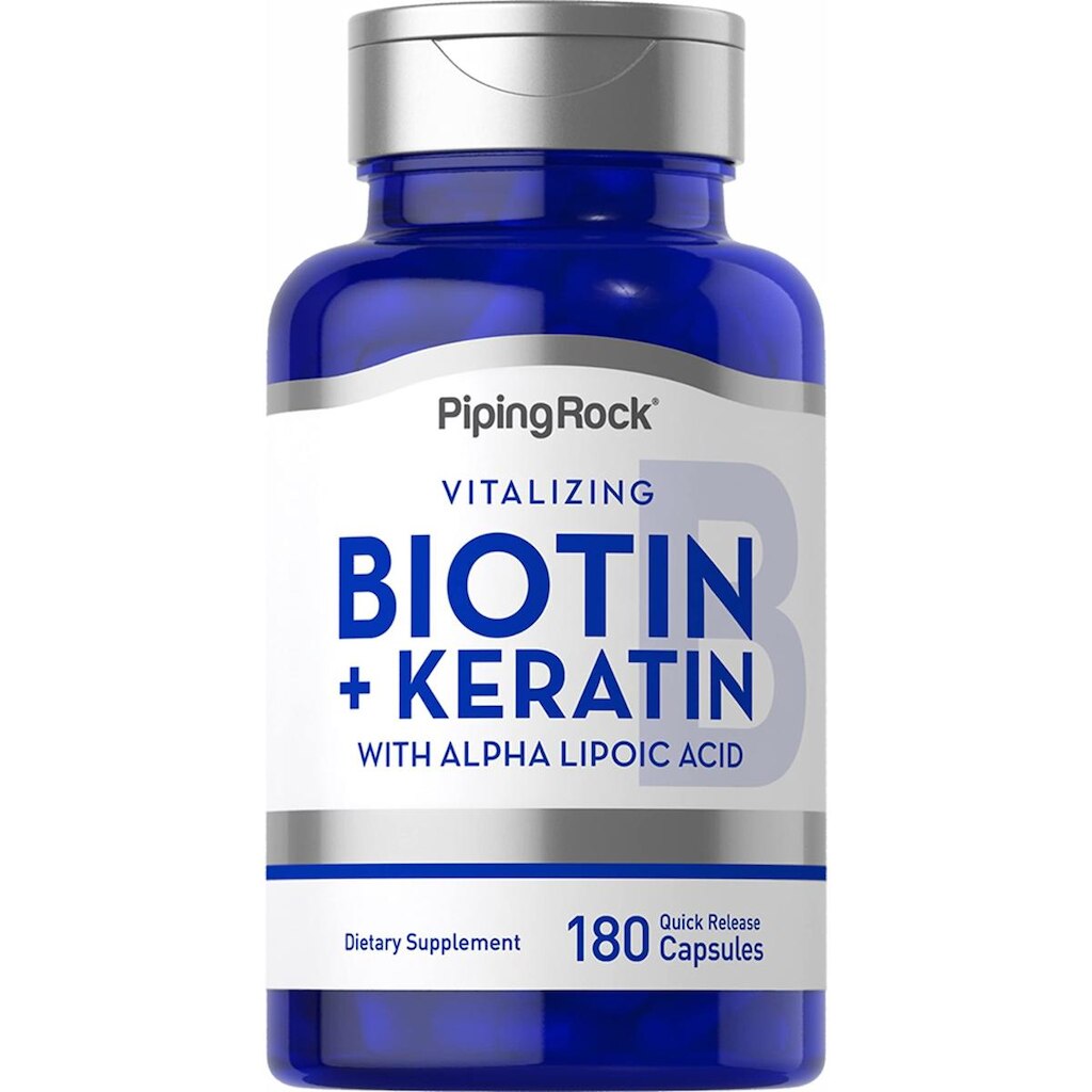 Vitamina Biotina 5000mcg Piping Rock 180 Cápsulas Queratina