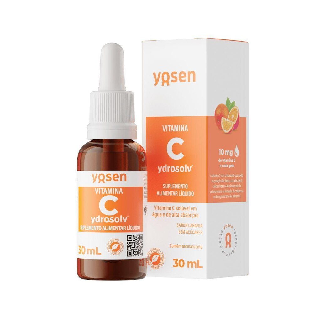 Vitamina C Ydrosolv em Gotas 30ml Yosen
