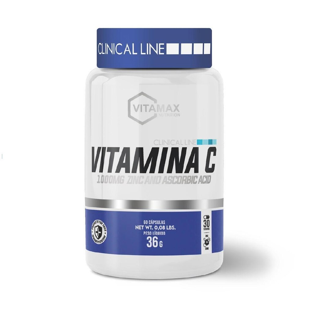 Vitamina C Zinco 60 Cápsulas 1000mg Vitamax Nutrition