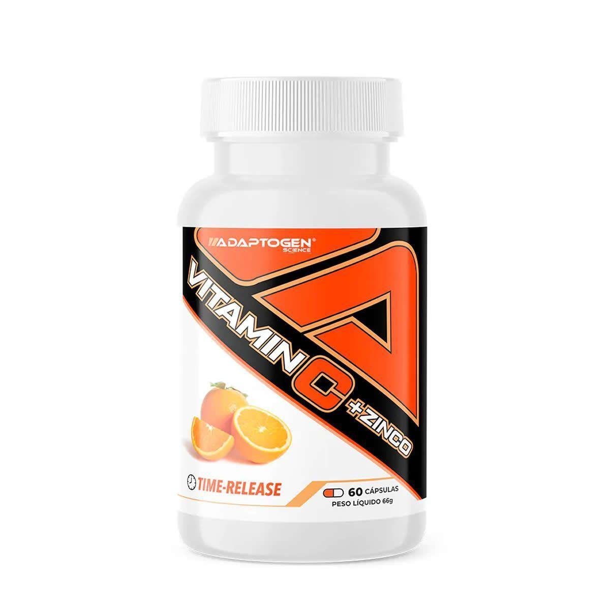 Vitamina C + Zinco - 60 Cápsulas - Adaptogem