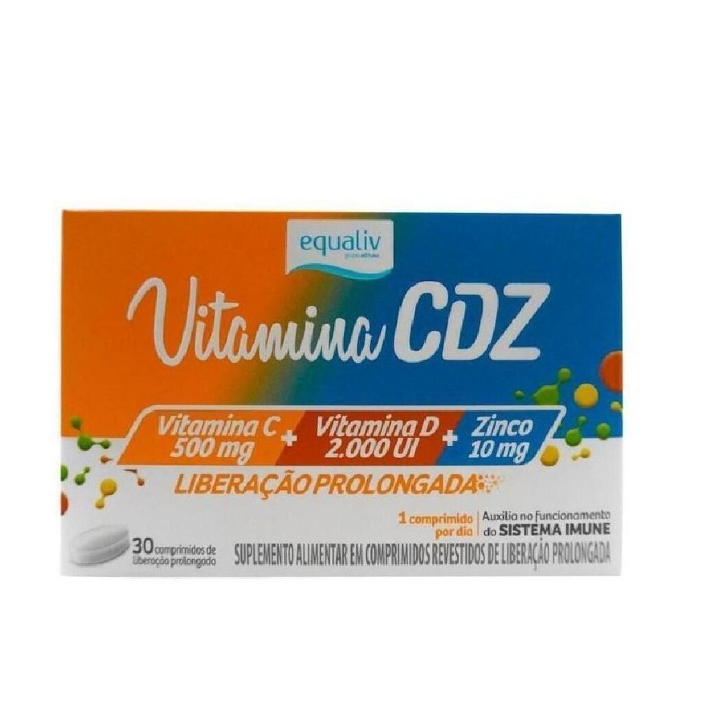 Vitamina CDZ Liberação Prolongada 30 Cápsulas – Equaliv