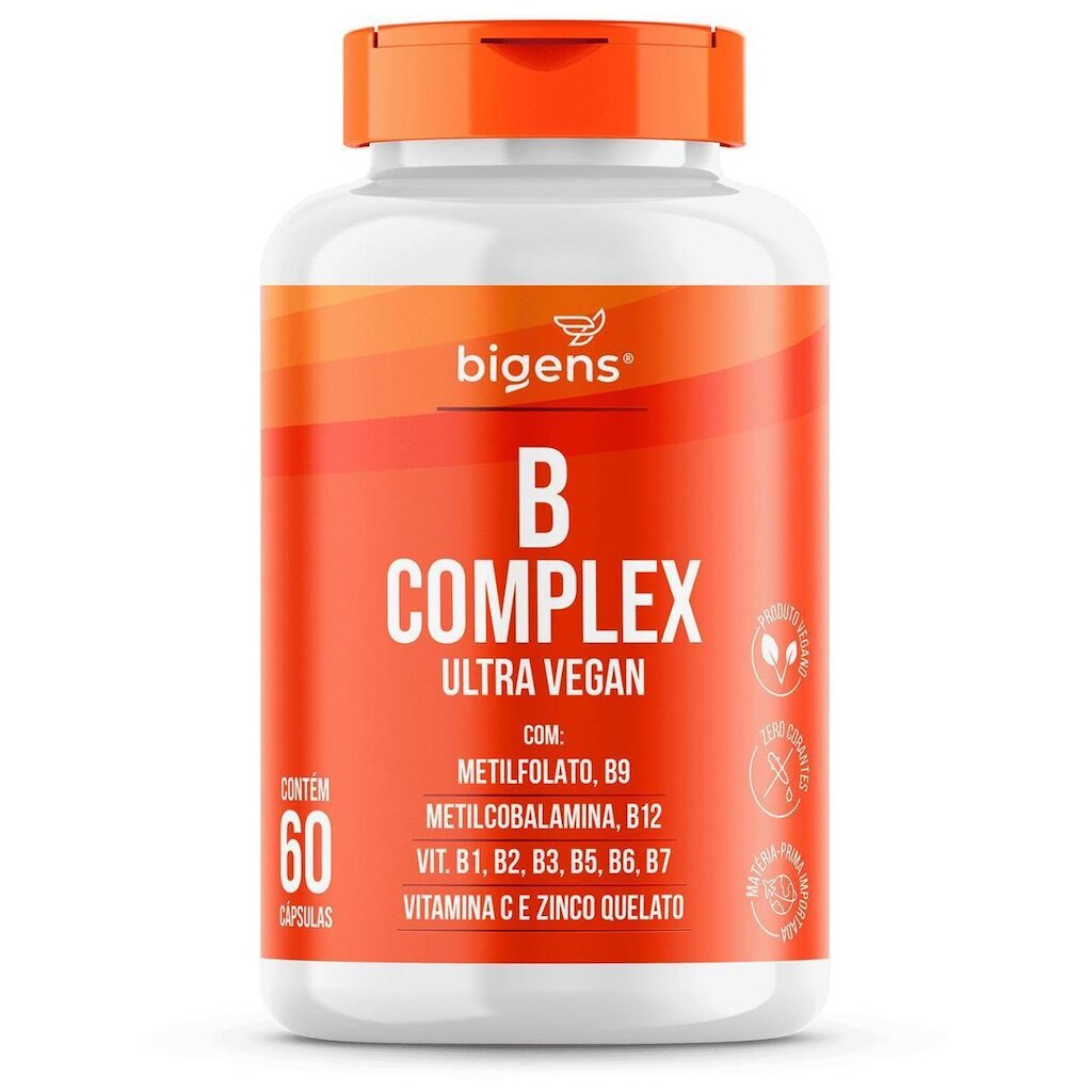 Vitamina Complexo B Vegano 60 Cáps - Bigens