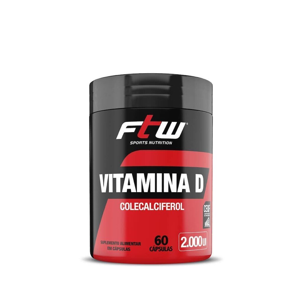 Vitamina D Colecalciferol 2000 UI - 60 cápsulas - FTW