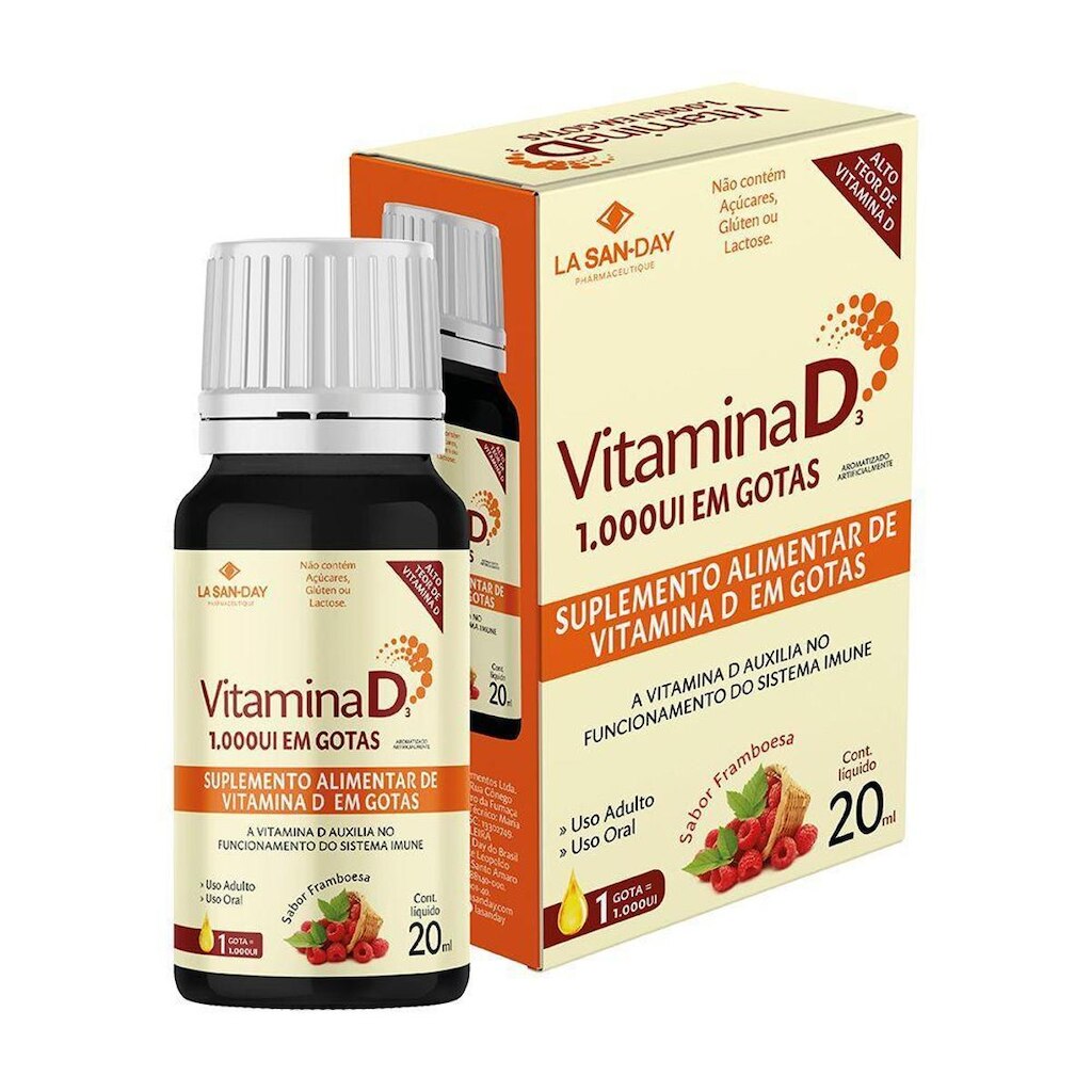 Vitamina D3 1.000ui em Gotas - 20ml - La San-Day
