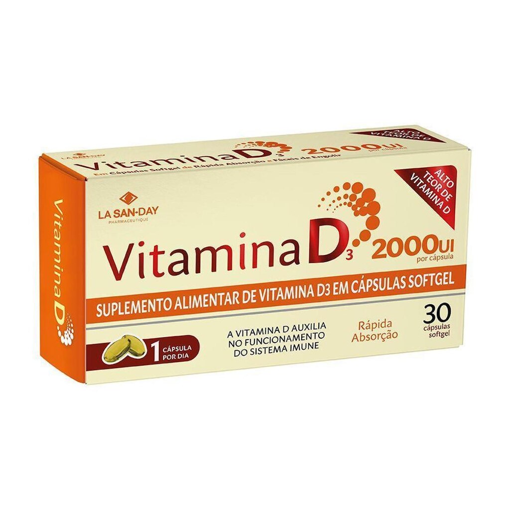 Vitamina D3 2.000ui - 30 Cápsulas - La San-Day