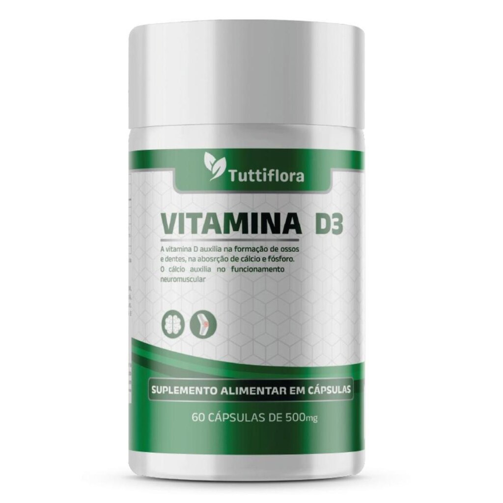 Vitamina D3 60 Cápsulas 500mg Tuttiflora